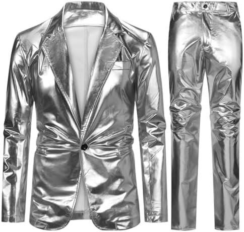 Men’s High-Shine Two-Piece Suit – Statement Tailoring for Parties and Evening Events