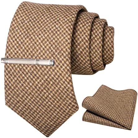 Men’s Cashmere-Wool Tie Set – Textured Accessories for Refined Tailoring