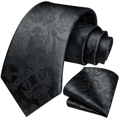 Men’s Floral Paisley Tie Set – Refined Formal Accessories for Weddings and Events