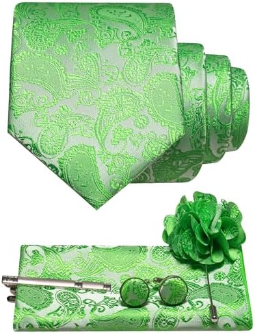 Men’s Paisley Tie Accessory Set – Coordinated Formal Essentials for Weddings and Events