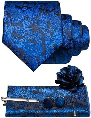 Men’s Paisley Tie Accessory Set – Coordinated Formal Essentials for Weddings and Events