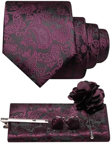 Men’s Paisley Tie Accessory Set – Coordinated Formal Essentials for Weddings and Events