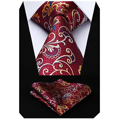 Men’s Floral Paisley Tie Set – Refined Formal Accessories for Weddings and Events