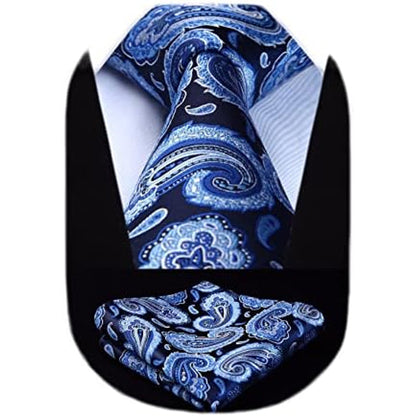 Men’s Floral Paisley Tie Set – Refined Formal Accessories for Weddings and Events