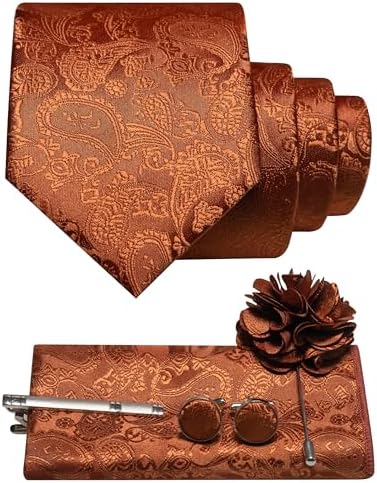 Men’s Paisley Tie Accessory Set – Coordinated Formal Essentials for Weddings and Events