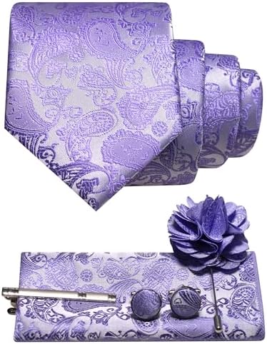 Men’s Paisley Tie Accessory Set – Coordinated Formal Essentials for Weddings and Events