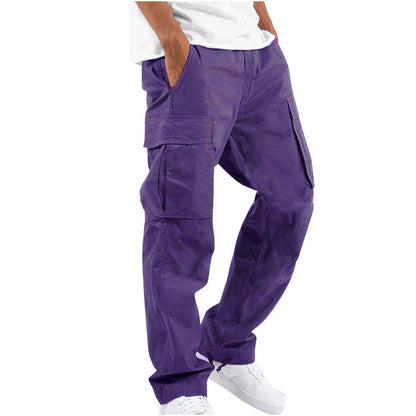 Men’s Multi-Pocket Cargo Trousers – Relaxed Workwear Pants for Everyday Utility