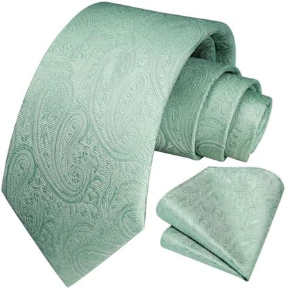 Men’s Paisley Jacquard Tie Set – Refined Formal Accessories for Weddings and Events