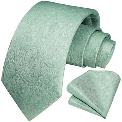 Men’s Paisley Jacquard Tie Set – Refined Formal Accessories for Weddings and Events