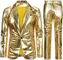 Men’s High-Shine Two-Piece Suit – Statement Tailoring for Parties and Evening Events
