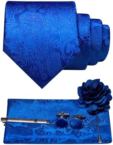 Men’s Paisley Tie Accessory Set – Coordinated Formal Essentials for Weddings and Events