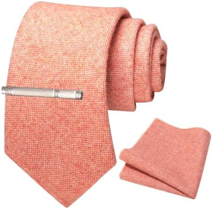 Men’s Cashmere-Wool Tie Set – Textured Accessories for Refined Tailoring