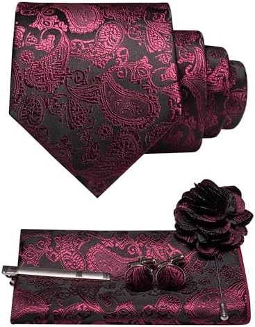 Men’s Paisley Tie Accessory Set – Coordinated Formal Essentials for Weddings and Events