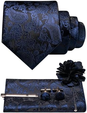 Men’s Paisley Tie Accessory Set – Coordinated Formal Essentials for Weddings and Events