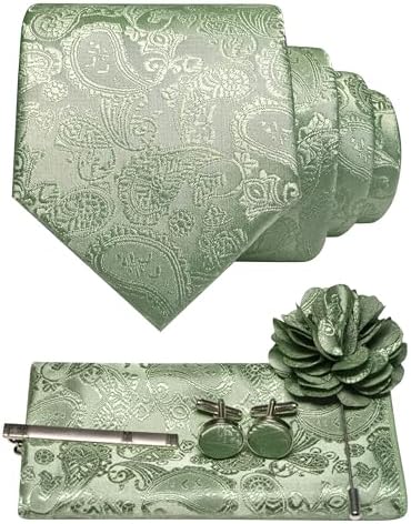 Men’s Paisley Tie Accessory Set – Coordinated Formal Essentials for Weddings and Events