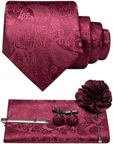 Men’s Paisley Tie Accessory Set – Coordinated Formal Essentials for Weddings and Events