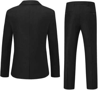 Men’s Double-Breasted Two-Piece Suit – Slim Tailoring for Business and Formal Events