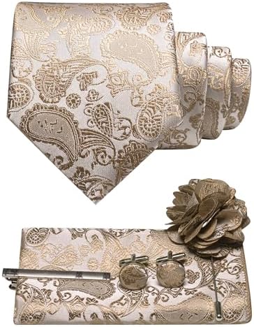 Men’s Paisley Tie Accessory Set – Coordinated Formal Essentials for Weddings and Events