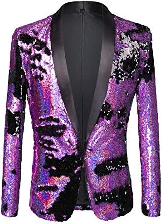 Men’s Sequin Shawl-Lapel Blazer – Statement Evening Jacket for Parties and Events