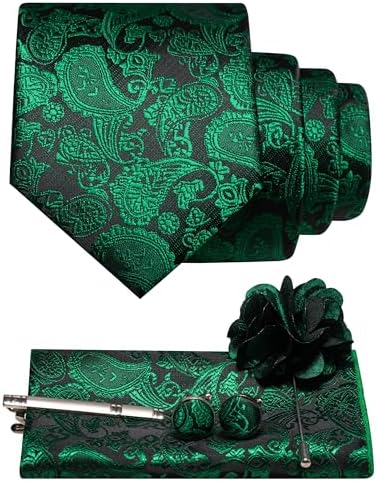 Men’s Paisley Tie Accessory Set – Coordinated Formal Essentials for Weddings and Events