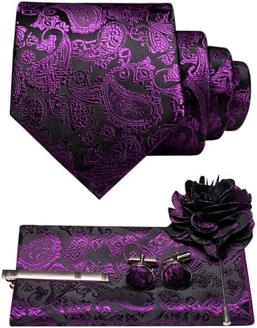 Men’s Paisley Tie Accessory Set – Coordinated Formal Essentials for Weddings and Events