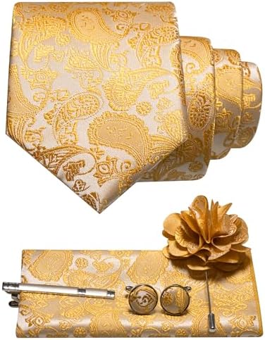 Men’s Paisley Tie Accessory Set – Coordinated Formal Essentials for Weddings and Events