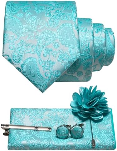 Men’s Paisley Tie Accessory Set – Coordinated Formal Essentials for Weddings and Events
