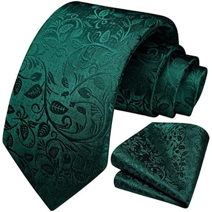 Men’s Paisley Jacquard Tie Set – Refined Formal Accessories for Weddings and Events
