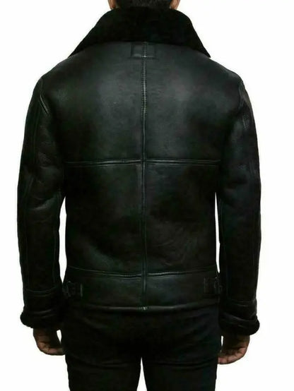 Men’s Leather Winter Jacket – Warm Lined Outerwear for Cold-Weather Daily Wear