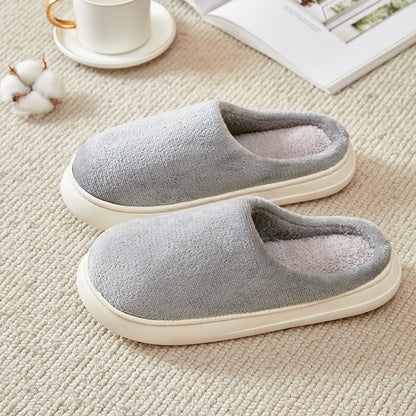 Women's Faux Fur Lined Thick-Sole Platform Clog Slippers - Girl Pink
