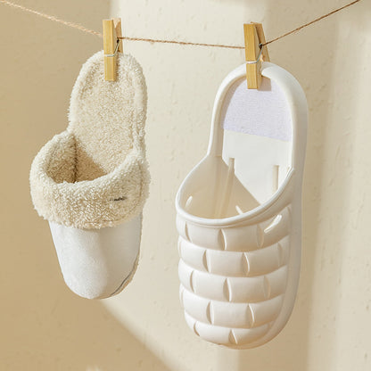 Women's Faux Fur Lined Washable Platform Clog Slippers