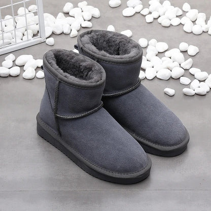 Women's Faux Fur Lined Heeled Snow Boots - Army Green