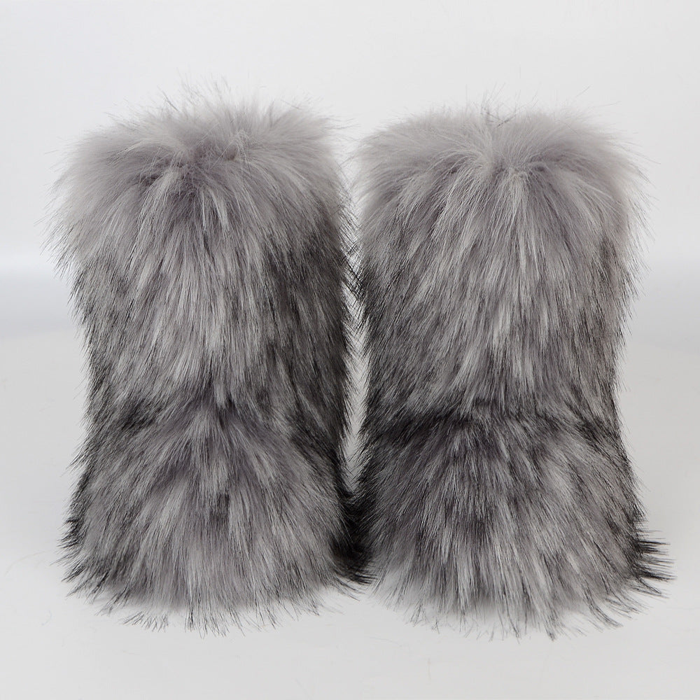 Women's Faux Fur Lined Snow Boots - Big Red