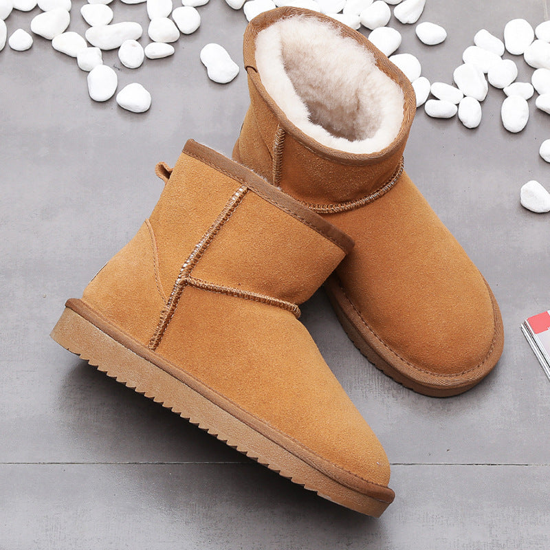 Women's Faux Fur Lined Heeled Snow Boots - Army Green