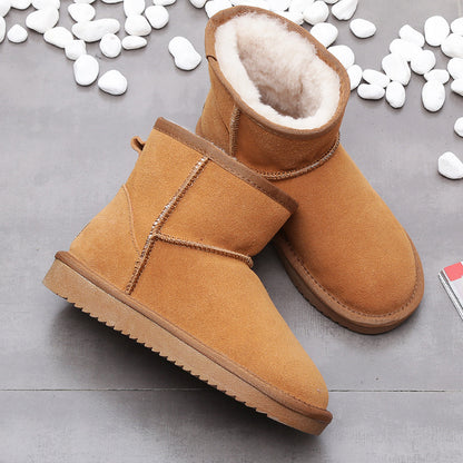 Women's Faux Fur Lined Heeled Snow Boots - Army Green