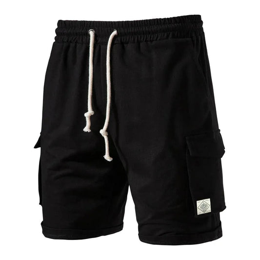Men’s Relaxed Cargo Shorts – Elasticated Waist Design with Multi-Pocket Utility Storage and Casual Fit