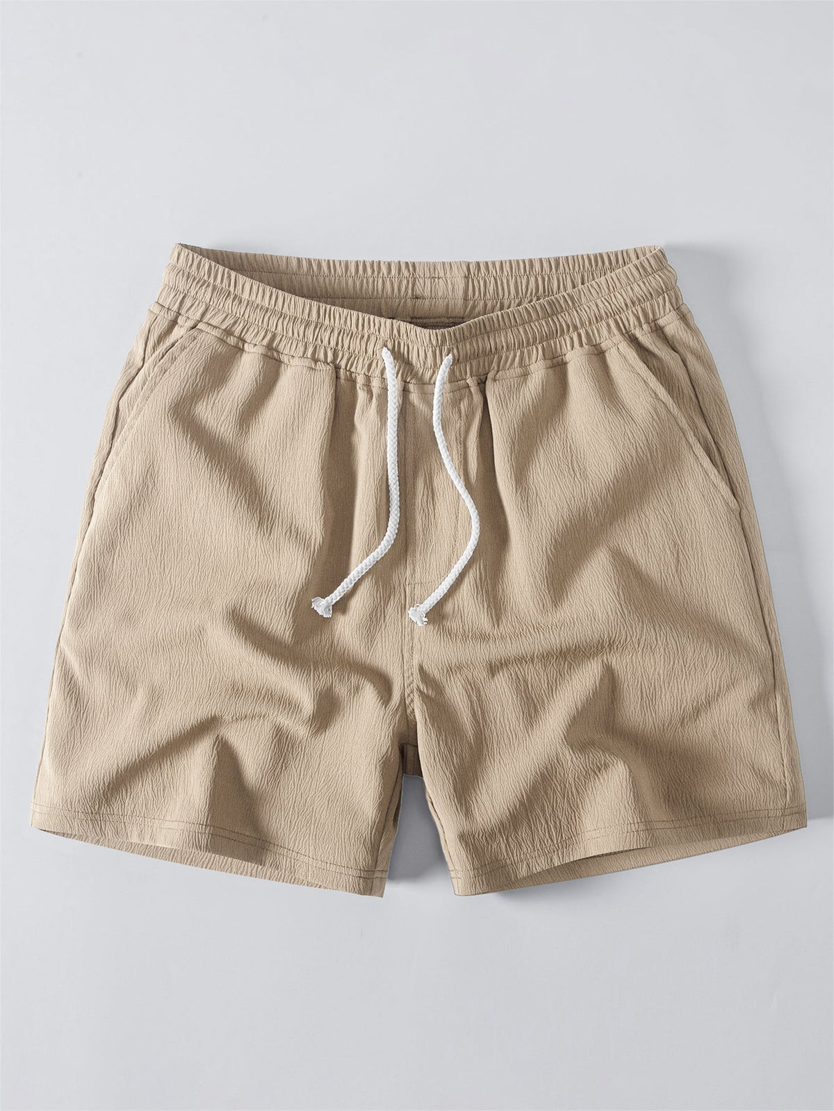 Men’s Crinkle Cuban Collar Co-Ord – Lightweight Shirt and Drawstring Shorts