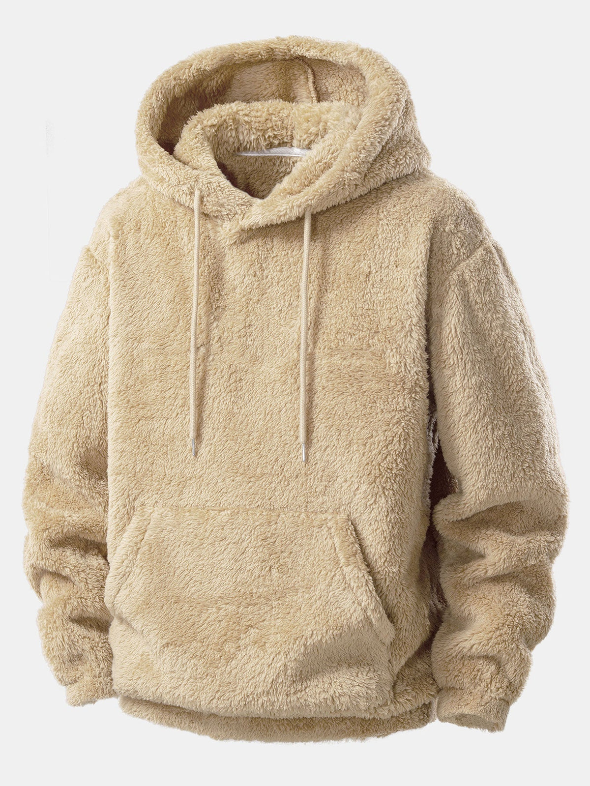 Men’s Teddy Fleece Hoodie and Shorts Set – Relaxed Two-Piece for Casual Days