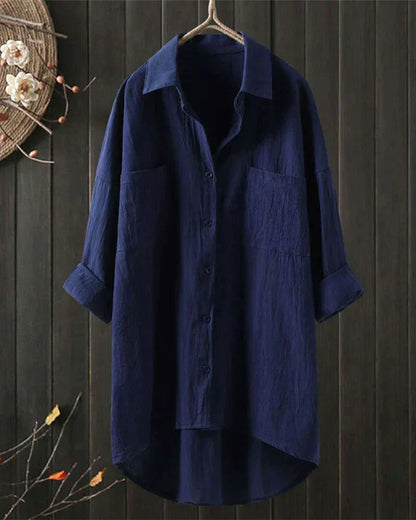 Women’s Elegant Shirt Blouse – Button-Through with Long Sleeves