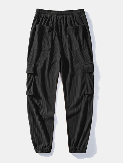 Men’s Corduroy Shirt and Cargo Jogger Set – Relaxed Autumn Streetwear Co-Ord