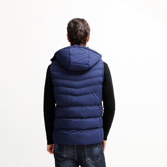 Unisex USB Heated Puffer Vest – Hooded Winter Layer with Adjustable Heat Control