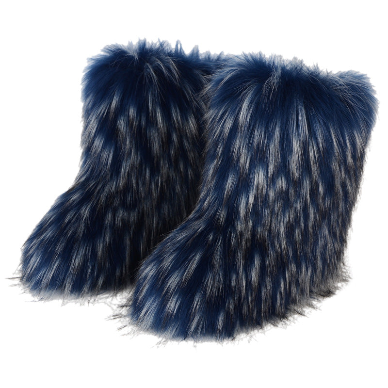 Women's Faux Fur Lined Snow Boots - Big Red