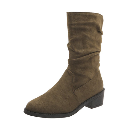 Women's Heeled Thick-Sole Knee-High Boots
