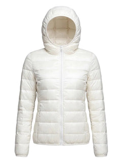 Women’s Lightweight Hooded Puffer Jacket – Packable Everyday Layer for Winter Travel
