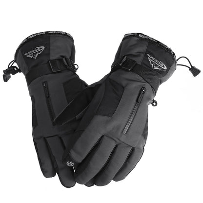Men’s Waterproof Touchscreen Winter Gloves – Thermal Windproof Cycling Snowboard Gloves with Anti-Slip Grip