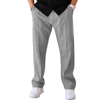 Men’s Pleated Wide-Leg Trousers – Lightweight Relaxed Pants for Everyday Wear