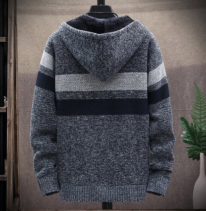 Men’s Hooded Zip-Up Cardigan – Soft Lightweight Layer for Casual and Smart-Casual Wear