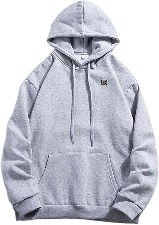 Men’s USB Heated Hoodie – Fleece-Lined Thermal Sweatshirt for Cold-Weather Wear