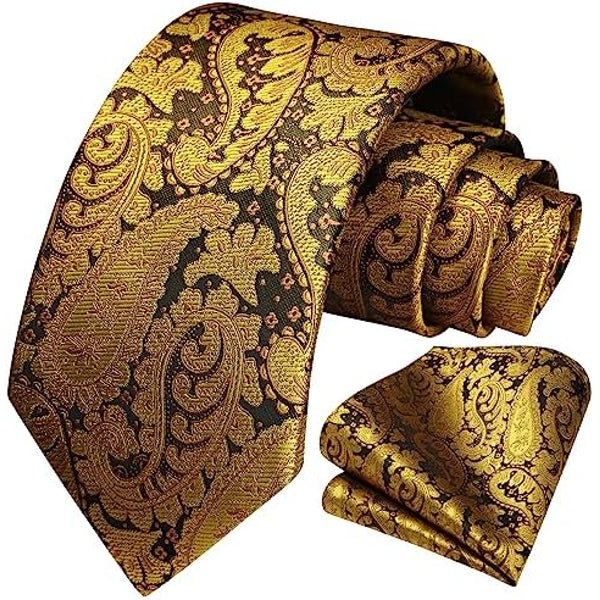 Men’s Floral Paisley Tie Set – Refined Formal Accessories for Weddings and Events