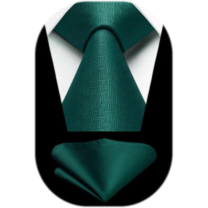 Men’s Textured Tie Set – Classic Formal Accessories for Weddings and Business